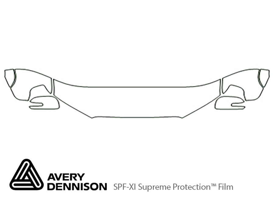 4runner Avery Dennison Clear Bra Hood Precut PPF Diagram