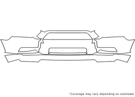 4runner Avery Dennison Clear Bra Bumper Precut PPF Diagram