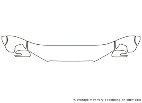 4runner Avery Dennison Clear Bra Hood Precut PPF Diagram