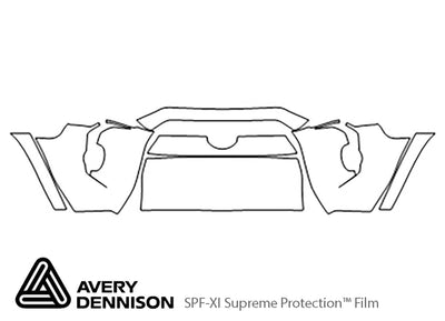 4runner Avery Dennison Clear Bra Bumper Precut PPF Diagram