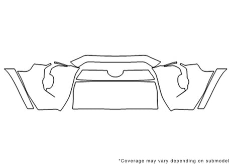 4runner Avery Dennison Clear Bra Bumper Precut PPF Diagram