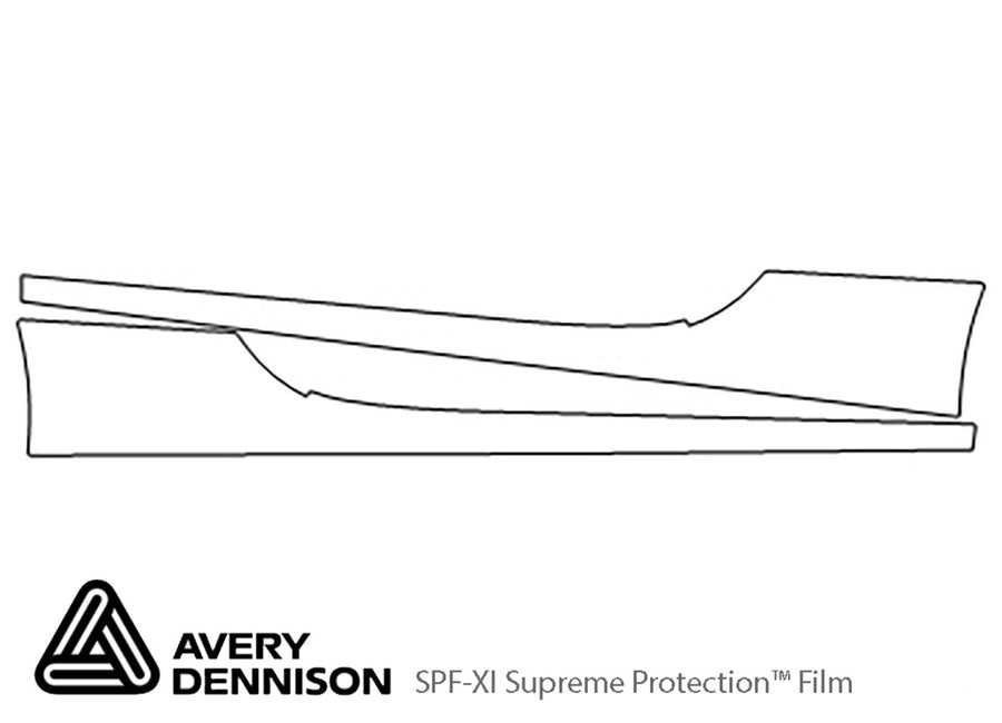 86 Avery Dennison Clear Bra Door Cup Precut PPF Diagram