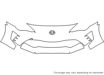 86 3M Clear Bra Bumper Precut PPF Diagram