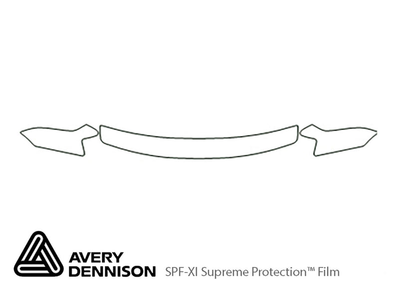 avalon Avery Dennison Clear Bra Hood Precut PPF Diagram