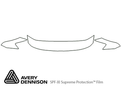 avalon Avery Dennison Clear Bra Hood Precut PPF Diagram