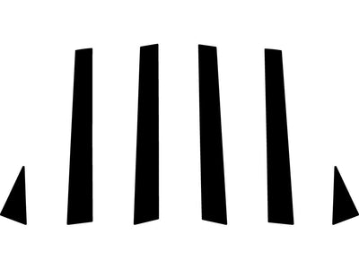 toyota avalon 2000-2004 Carbon Fiber Pillar Trim Diagram