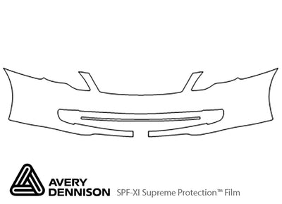 avalon Avery Dennison Clear Bra Bumper Precut PPF Diagram