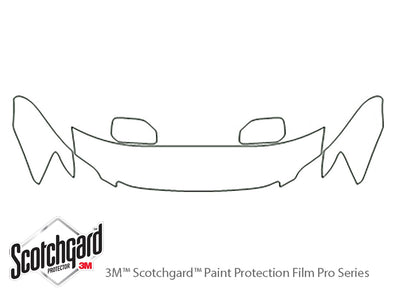 avalon 3M Clear Bra Hood Precut PPF Diagram