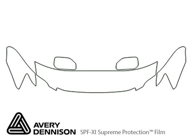 avalon Avery Dennison Clear Bra Hood Precut PPF Diagram