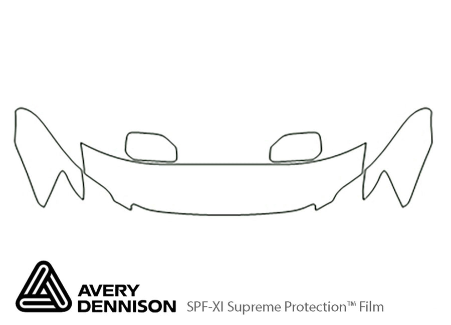 avalon Avery Dennison Clear Bra Hood Precut PPF Diagram