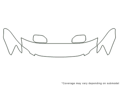 avalon 3M Clear Bra Hood Precut PPF Diagram