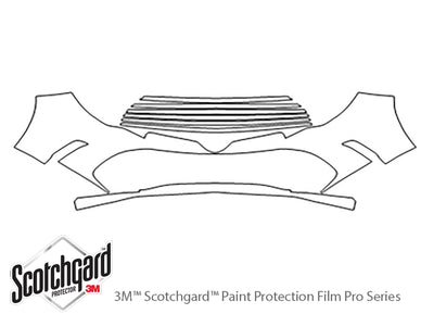 avalon 3M Clear Bra Bumper Precut PPF Diagram