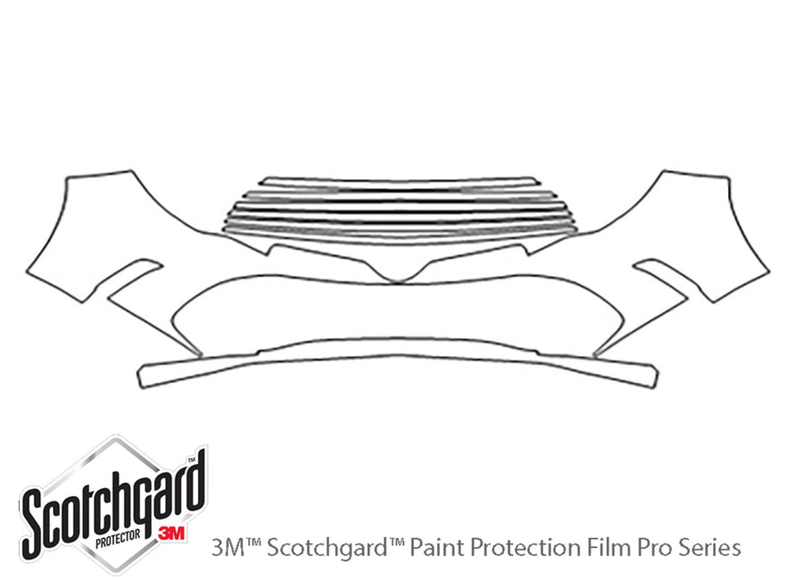 avalon 3M Clear Bra Bumper Precut PPF Diagram