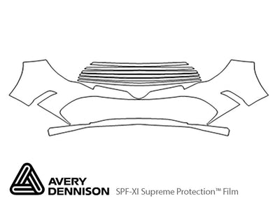 avalon Avery Dennison Clear Bra Bumper Precut PPF Diagram
