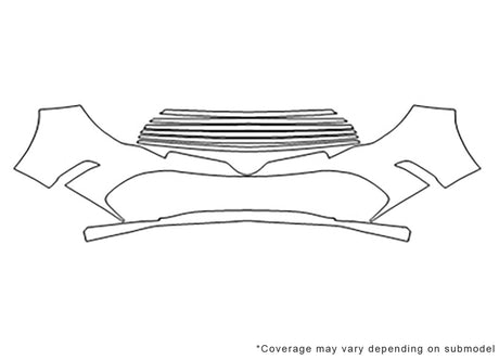avalon 3M Clear Bra Bumper Precut PPF Diagram