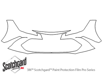 avalon 3M Clear Bra Bumper Precut PPF Diagram