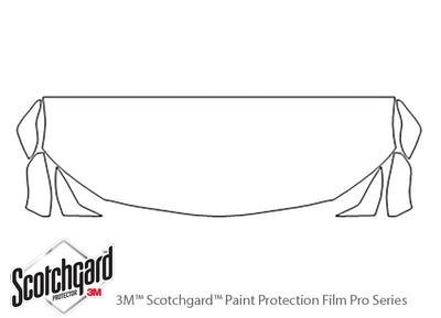 avalon 3M Clear Bra Hood Precut PPF Diagram