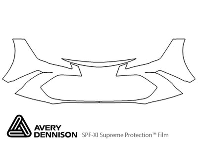 avalon Avery Dennison Clear Bra Bumper Precut PPF Diagram