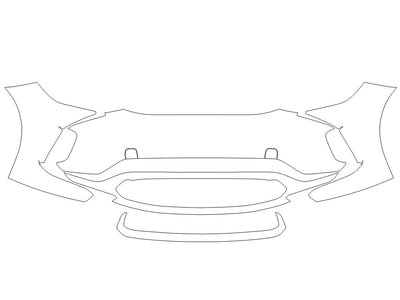 bz4x 3M Clear Bra Bumper Precut PPF Diagram