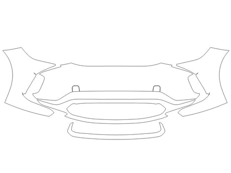 bz4x 3M Clear Bra Bumper Precut PPF Diagram