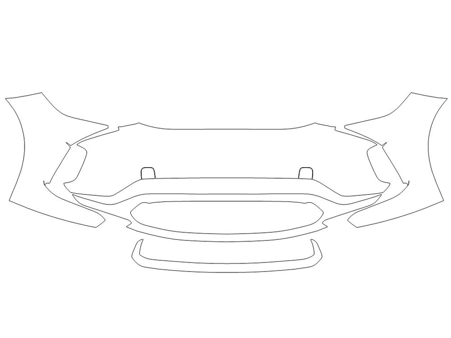 bz4x Avery Dennison Clear Bra Bumper Precut PPF Diagram