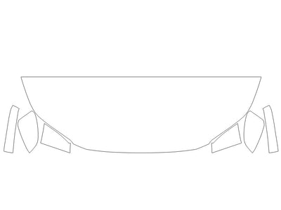 bz4x 3M Clear Bra Hood Precut PPF Diagram