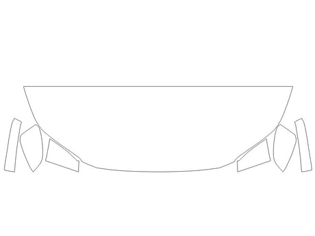 bz4x 3M Clear Bra Hood Precut PPF Diagram