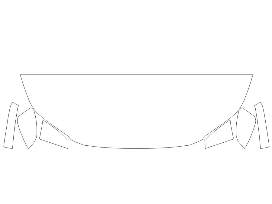 bz4x Avery Dennison Clear Bra Hood Precut PPF Diagram