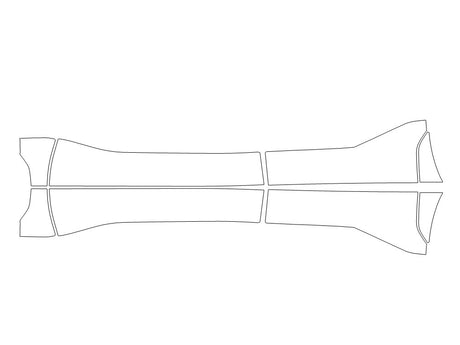 bz4x Avery Dennison Clear Bra Door Cup Precut PPF Diagram