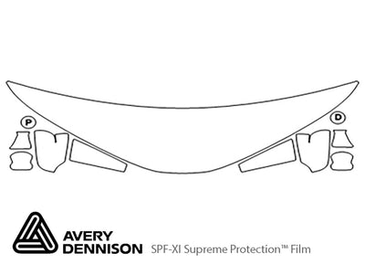 c-hr Avery Dennison Clear Bra Hood Precut PPF Diagram