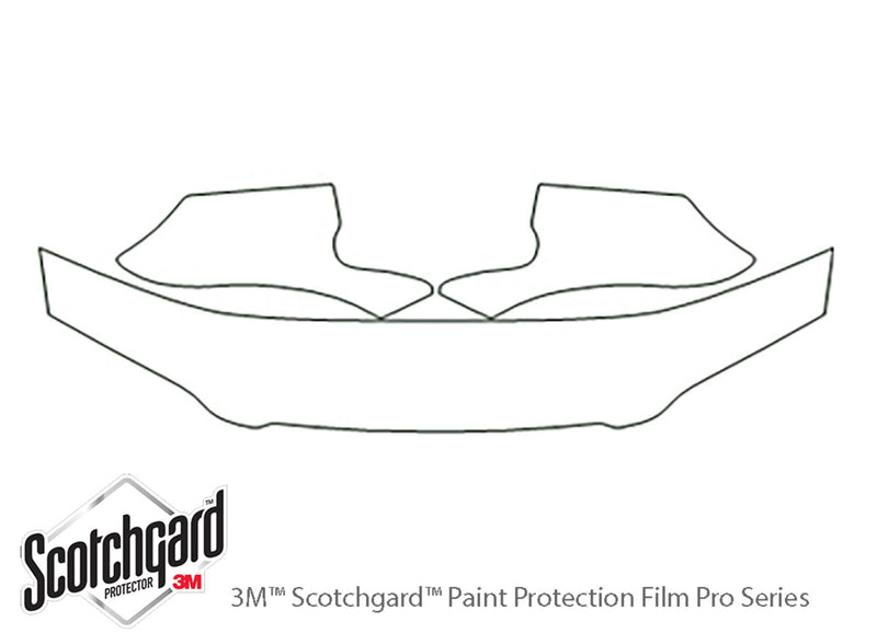 camry 3M Clear Bra Hood Precut PPF Diagram