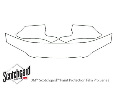 camry 3M Clear Bra Hood Precut PPF Diagram