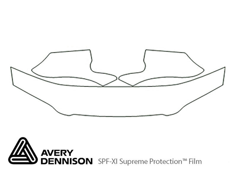 camry Avery Dennison Clear Bra Hood Precut PPF Diagram