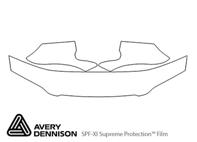 camry Avery Dennison Clear Bra Hood Precut PPF Diagram