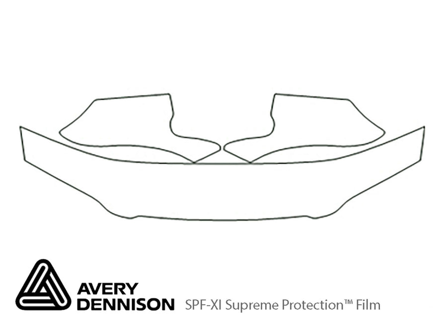 camry Avery Dennison Clear Bra Hood Precut PPF Diagram