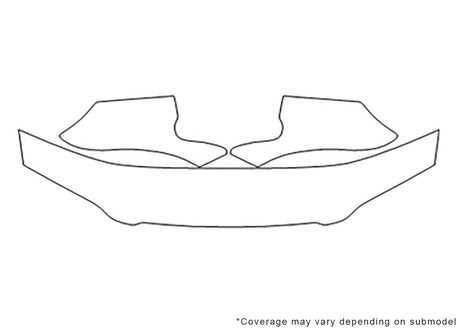 camry 3M Clear Bra Hood Precut PPF Diagram