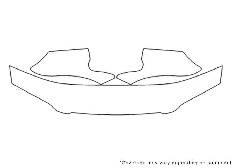 camry Avery Dennison Clear Bra Hood Precut PPF Diagram