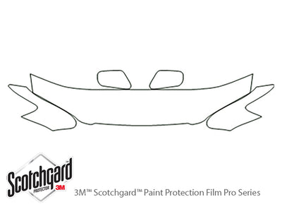 camry 3M Clear Bra Hood Precut PPF Diagram