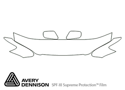 camry Avery Dennison Clear Bra Hood Precut PPF Diagram