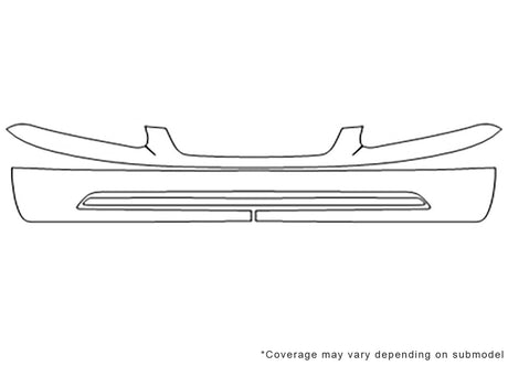 camry Avery Dennison Clear Bra Bumper Precut PPF Diagram
