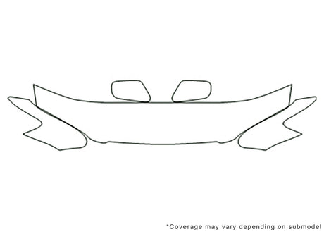 camry Avery Dennison Clear Bra Hood Precut PPF Diagram