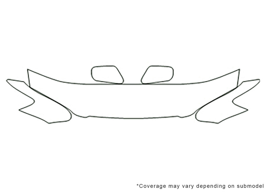camry Avery Dennison Clear Bra Hood Precut PPF Diagram
