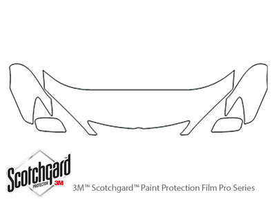 camry 3M Clear Bra Hood Precut PPF Diagram