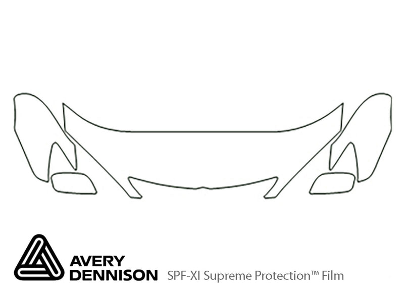 camry Avery Dennison Clear Bra Hood Precut PPF Diagram