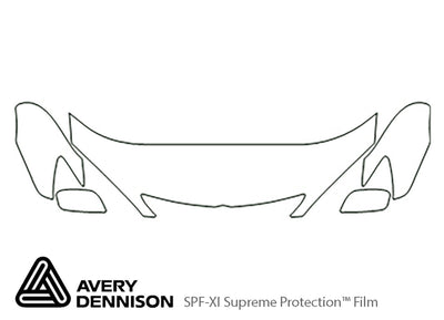 camry Avery Dennison Clear Bra Hood Precut PPF Diagram