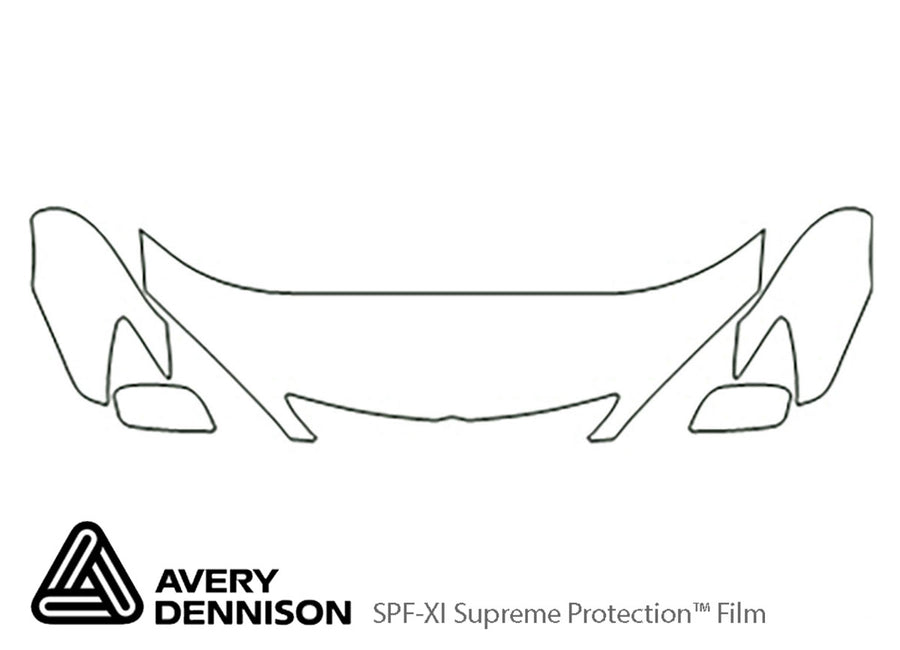 camry Avery Dennison Clear Bra Hood Precut PPF Diagram