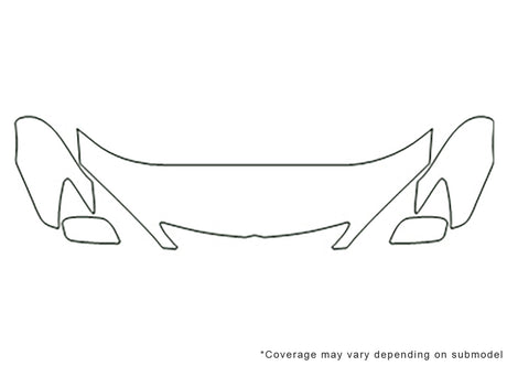 camry Avery Dennison Clear Bra Hood Precut PPF Diagram