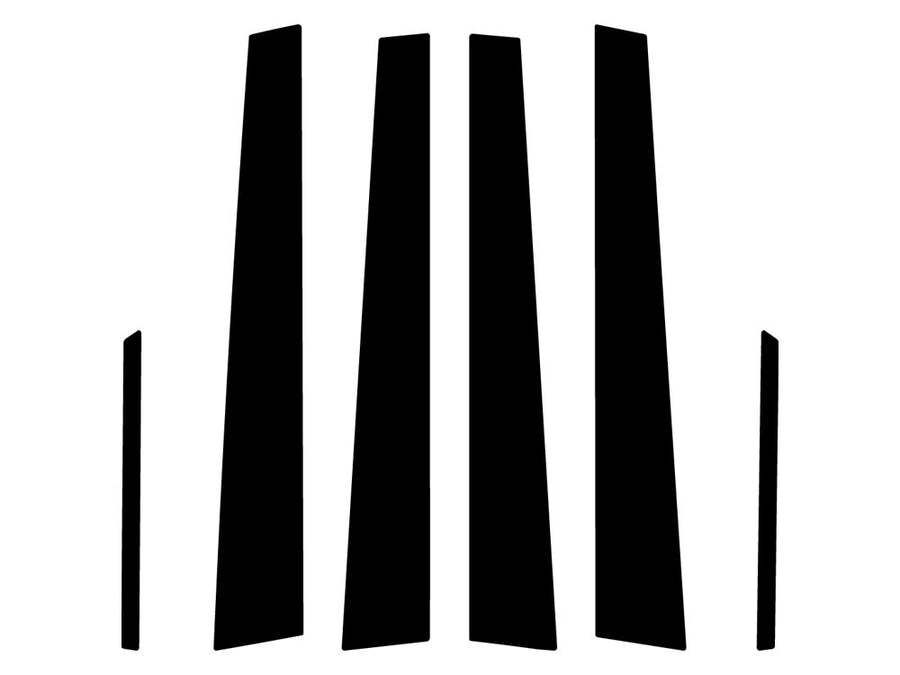 toyota camry 2002-2006 Carbon Fiber Pillar Trim Diagram