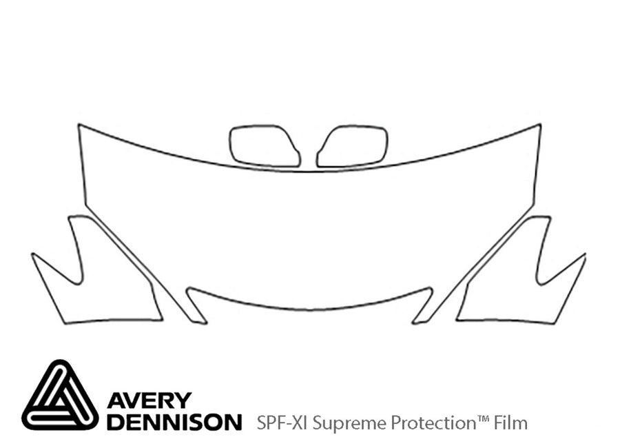 camry Avery Dennison Clear Bra Hood Precut PPF Diagram