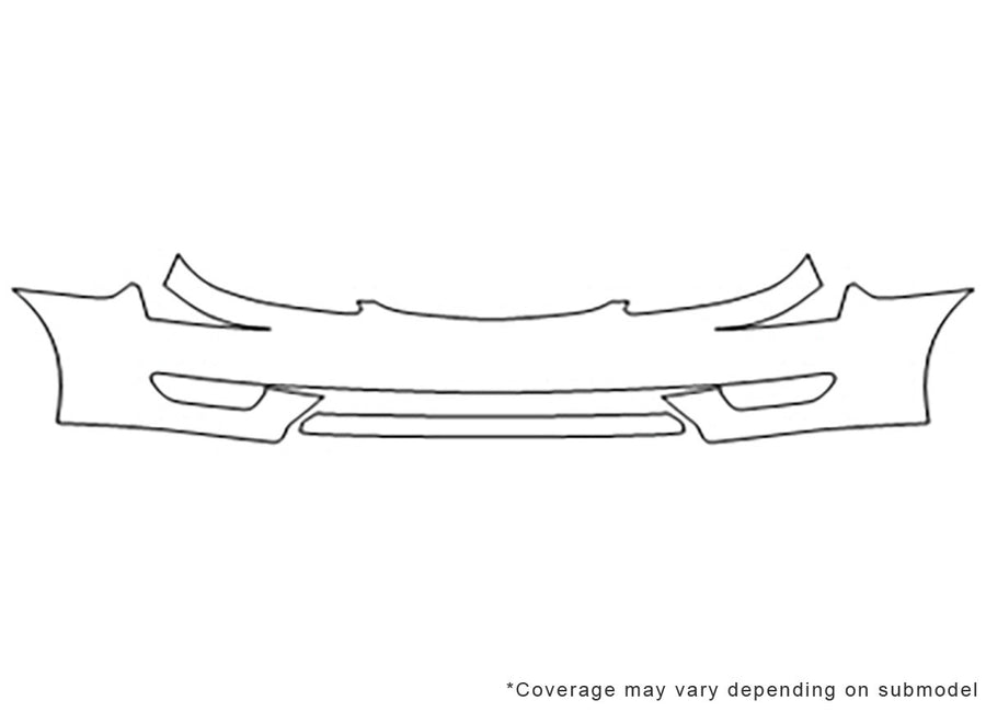camry 3M Clear Bra Bumper Precut PPF Diagram